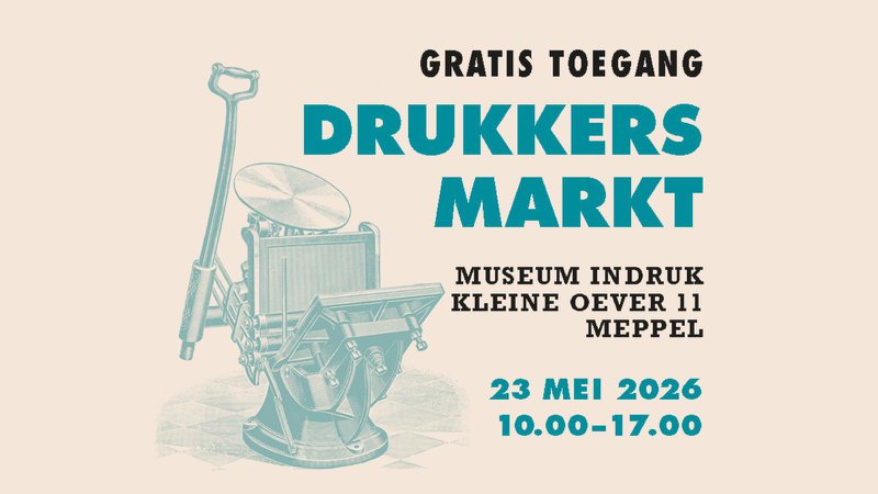 Drukkersmarkt tijdens (her)openingsweekend Museum Indruk
