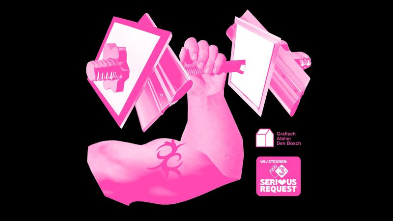 Grafiek Gymnastiek voor Serious Request bij Grafisch Atelier Den Bosch